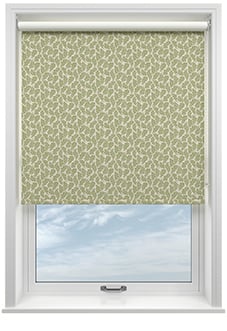 Land & Shore Oak Leaf  (Blackout), Green - Roller Blind